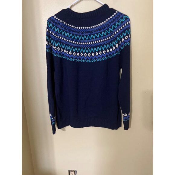 Blair Womens Fair Isle Knit Sweater Medium Nordic Cabincore - Picture 10 of 11